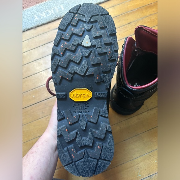 Danner GORE TEX Mountain Pass Arctic Night leather hiking boots vibram ice grip - Picture 9 of 14